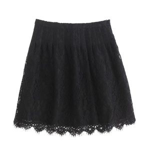 J. Crew Navy Leavers Lace Skirt sz 0